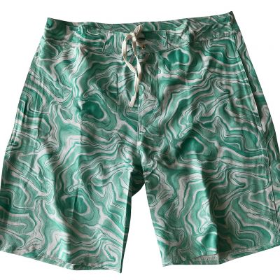 Short long Lagoon vert et blanc